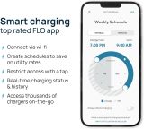 FLO Home X6 Level 2 Electric Vehicle Charging Station, 12 kW at 50 amp/240 V, Fast Home Charging for All EVs, Hardwired, UL/Energy Star Certified, 25 ft Cable, Toughest Outdoor Rating, Black Aluminum