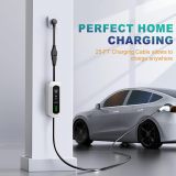 Portable EV Charger Level 1+2, 110V-240V 16A/13A/10A/8A Smart WiFi Enabled Electric Vehicle Car Charging Stations, Indoor/Outdoor EVSE SAE J1772 EV Car Charger with 25 ft Cable