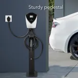 Lectron Bundle - V-Box 48 Amp Electric Vehicle Charging Station & EV Charger Pedestal Stand for V-Box