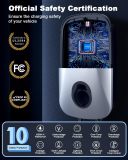 ElecFylo Smart Level 2 EV Charger for Home - 3.5  Large Screen, 27FT Cable, 40A 240V, WiFi/Bluetooth Enabled, RFID Card, NEMA 6-50 Plug, Fast Electric Vehicle Charging Station, FCC/CP65 Certified