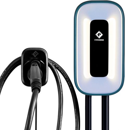 EV Charger Level 2, Ultra Compact, Up to 50 Amp Charging Station for Home, 240V EVSE, Indoor/Outdoor, 23Ft Cable Level 2 EV Charger, Direct Charging，NEMA 14-50 Plug(4-Prong) or Hardwired