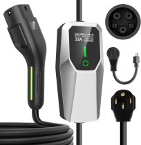 AWESAFE Electric Vehicle Charger Level 2 EV Charger, 7.6KW Portable Fast Charger with J1772 Connector, 32Amp NEMA 14-50 Plug, Scheduled Charging, Plug-in Home EV Charging Station