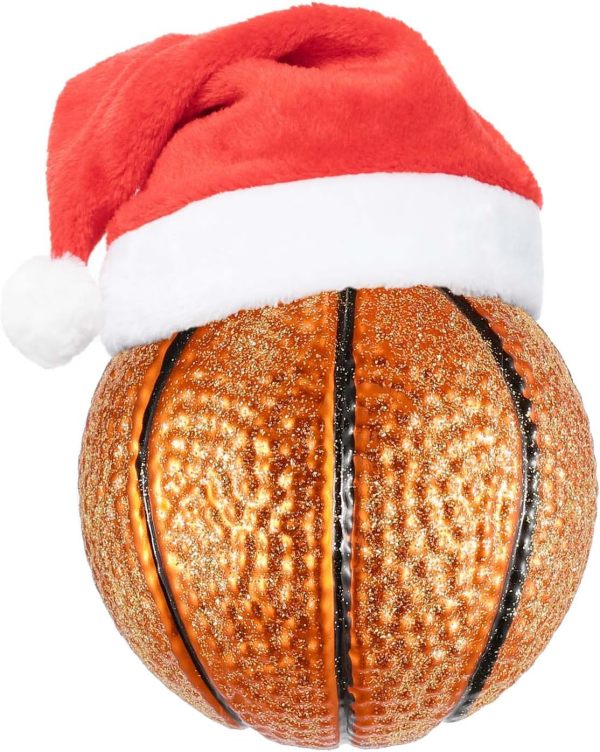 3.15” Christmas Ornament Basketball Glass Blown Ornaments for 2024 Christmas Tree Decoration - Christmas Ball Ornaments Balls for Xmas Holiday Party Tree Decoration