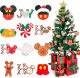 24pcs Christmas Tree Ornaments Set - Festive Wooden Mouse Christmas Decorations, Perfect Hanging Ornaments for Holiday Tree, Party, and Kids, Bulk Assorted Designs for a Charming Christmas Display