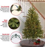 National Tree Company Pre-Lit Artificial Full Christmas Tree, Green, North Valley Spruce, White Lights, Includes Stand, 4.5 Feet