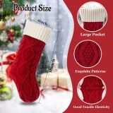 Ulico Christmas Stocking,18 inch Large 2 Pack Cable Knitted Xmas Stocking for Kids,Holiday and Family Stocking for Fireplace Christmas Holiday Party Decoration