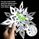 Christmas Hanging Snowflakes 3D Paper Snowflakes Christmas Tree Decorations Hanging Snowflake Decorations for Winter Wonderland Christmas Indoor Outdoor Holiday Decor (36, White)