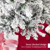 Best Choice Products Artificial Christmas Tree, 6ft Unlit Snow Flocked Design Pine Tree, Full Appearance Snowy w/Easy Assembly, Metal Stand