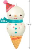 Hallmark Keepsake Christmas Ornament 2024, Daughter Snowman Ice Cream Cone 2024, Family Gifts