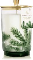 Thymes Frasier Fir Candle - Heritage Pine Needle Luminary Scented Candles - Elegant Pine Candle - Crisp Siberian Fir, Cedarwood & Sandalwood - Holiday Candles - Christmas Decor (Large, 16 oz)