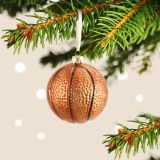 3.15” Christmas Ornament Basketball Glass Blown Ornaments for 2024 Christmas Tree Decoration - Christmas Ball Ornaments Balls for Xmas Holiday Party Tree Decoration