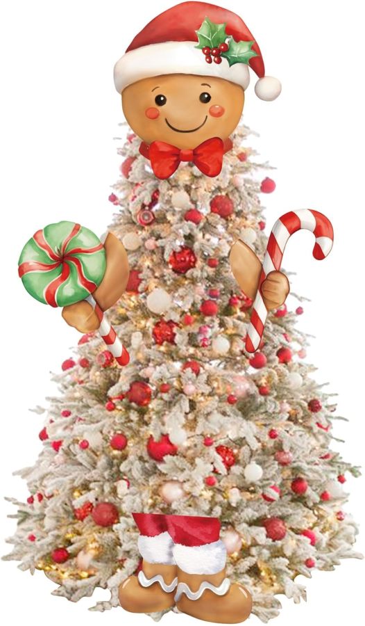 Gingerbread Christmas Tree Topper,Gingerbread Decor for Christmas Tree,Gingerbread Christmas Decorations
