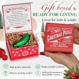 German Christmas Pickle Ornament Tradition Decor - Green Glass Tree Decoration - Gift Boxed with Story & Legend