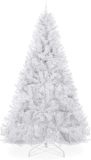 Best Choice Products Artificial Christmas Tree, White 6ft Premium Pine Unlit Holiday Decoration, Full Size Décor Easy Assembly w/Metal Stand