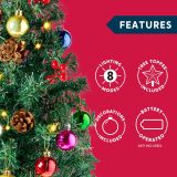 Joiedomi 24 /2FT Prelit Tabletop Christmas Tree with Warm Lights, Holly Berries, Pine Cones for Best Holiday Season Decorations Christmas Decoration Tree Decor for Indoor Xmas Tabletop Decor