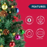 Joiedomi 24 /2FT Prelit Tabletop Christmas Tree with Warm Lights, Holly Berries, Pine Cones for Best Holiday Season Decorations Christmas Decoration Tree Decor for Indoor Xmas Tabletop Decor