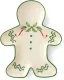 Lenox Holiday Gingerbread Man Accent Plate, 0.70 LB, Red & Green
