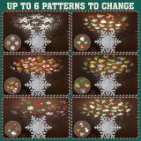 Christmas Tree Topper Lighted with 6 Projection Slides, PliMook Snowflake Christmas Tree Topper LED Rotating 3D Lighted Tree Toppers Glitter Tree Topper Projector for Christmas Tree(Silver)