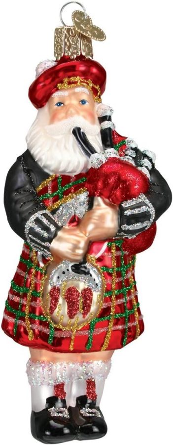 Old World Christmas Ornaments: Assortment of Santas Glass Blown Ornaments for Christmas Tree, Highland Santa