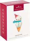Hallmark Keepsake Christmas Ornament 2024, Daughter Snowman Ice Cream Cone 2024, Family Gifts