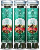 Scentsicles O Christmas Tree Scented Christmas Ornaments with Hooks - 3 Bottles (18 Sticks Total)