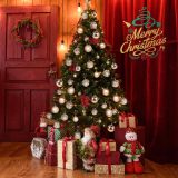Christmas Ball Ornaments, 36pcs 3 Sizes Christmas Tree Decorations for Xmas Tree, Shatterproof Hanging Baubles Decorations for Christmas Wreath Party Tree Decor Ornaments (Multi-Styles,Champagne)