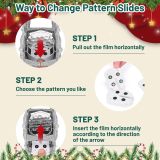 Christmas Tree Topper Lighted with 6 Projection Modes,Christmas Star Tree Topper Built-in LED Rotating Projector Lights 3D Christmas Tree Decorations for Xmas Party Holiday Decor(Silver Snowflake)