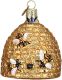 Old World Christmas Bee Collection Glass Blown Ornament for Christmas Tree, Bee Skep