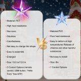 Christmas Tree Topper, 11.45  RGB 10 LED Lighted Xmas Star Tree Toppers Decorations Music Sync, Smart Multicolor Night Light Topper Stars Tree Holiday Decor W/Remote Control USB Plug in/Wire 16.4ft