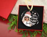 Swiftie Glass Ornament, Decorative Gift (Pink with Glitters)