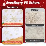 Christmas Tree Skirt, 36 inches White Luxury Christmas Tree Skirts with Snowflake, Xmas Tree Skirt Decorations for Christmas New Year Party Decor