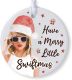 Merry Christmas Ornament, Have a Merry Little Swift Ceramic Christmas Tree Ornament, Gift for Music Lovers, Giftbox Included