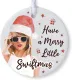 Merry Christmas Ornament, Have a Merry Little Swift Ceramic Christmas Tree Ornament, Gift for Music Lovers, Giftbox Included