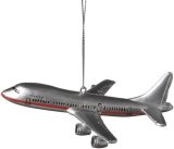 1 X Commercial Airliner Resin Hanging Tree Ornament - Size 4.25 inch by Midwest-CBK, Christmas