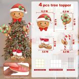 Gingerbread Christmas Tree Topper,Gingerbread Decor for Christmas Tree,Gingerbread Christmas Decorations