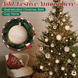 Christmas Ball Ornaments, 36pcs 3 Sizes Christmas Tree Decorations for Xmas Tree, Shatterproof Hanging Baubles Decorations for Christmas Wreath Party Tree Decor Ornaments (Multi-Styles,Champagne)
