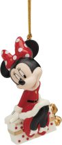 Lenox 895792 2024 Minnie Mouse Sitting On A Gift Ornament, Christmas