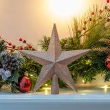 Ornativity Glitter Star Tree Topper - Christmas Decorative Xmas Holiday Bethlehem Star Trees Toppers Ornament Decor (Rose Gold) 8 
