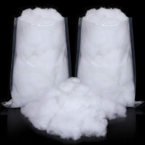 2 Bags Christmas Fake Snow Cotton Like Fluffy Snow Fiber Artificial Snow Indoor Snow Blanket Decor for Winter Mantle Village, Nativity and Christmas Ornament (White)