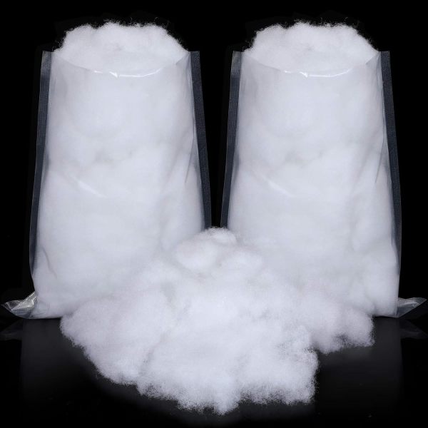 2 Bags Christmas Fake Snow Cotton Like Fluffy Snow Fiber Artificial Snow Indoor Snow Blanket Decor for Winter Mantle Village, Nativity and Christmas Ornament (White)