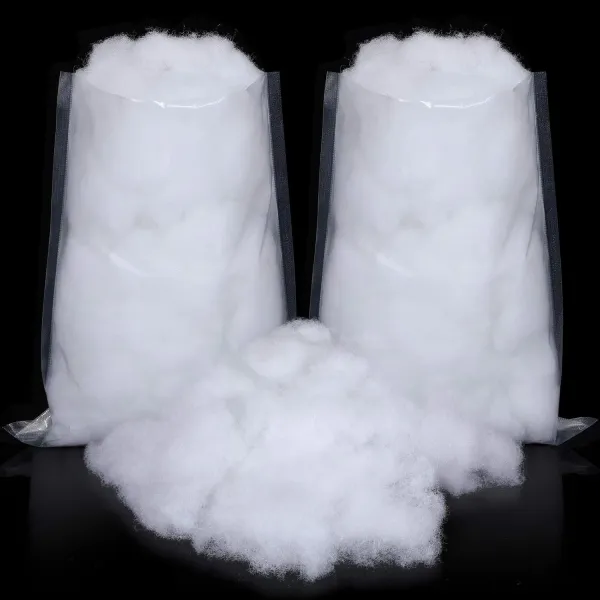 2 Bags Christmas Fake Snow Cotton Like Fluffy Snow Fiber Artificial Snow Indoor Snow Blanket Decor for Winter Mantle Village, Nativity and Christmas Ornament (White)