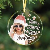 Swiftie Glass Ornament, Decorative Gift (Pink with Glitters)
