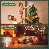 Christmas Tree Topper Lighted with 6 Projection Slides, PliMook Snowflake Christmas Tree Topper LED Rotating 3D Lighted Tree Toppers Glitter Tree Topper Projector for Christmas Tree(Silver)