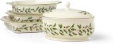 Lenox Holiday Gingerbread Man Accent Plate, 0.70 LB, Red & Green