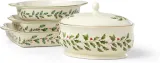 Lenox Holiday Gingerbread Man Accent Plate, 0.70 LB, Red & Green