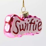 Swiftie Glass Ornament, Decorative Gift (Pink with Glitters)