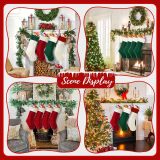 Ulico Christmas Stocking,18 inch Large 2 Pack Cable Knitted Xmas Stocking for Kids,Holiday and Family Stocking for Fireplace Christmas Holiday Party Decoration