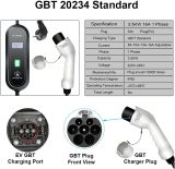 EV Charger 220V 230V Level 2 EV Charger Type 2 16A 3.5kW GBT Electric Car Charging Cable J1772 Type 1 for Electric Vehicles(16A 5 meters GBT)