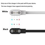 BabyValley 2Pack Compatible for MorePro HM08 Charger, USB Magnetic Charging Cable Replacement Charger Cable Compatible with MorePro HM08 Fitness Tracker (2*Black)