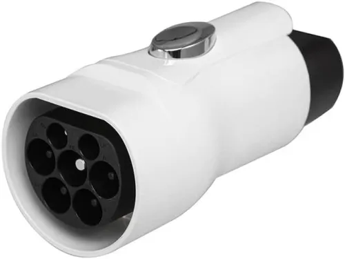 Ev Charger Type2 Car to GBT Ev Charger Adapter 32A Convertor Type2 Ev Car Charger Adapter, Black & white, 500377351